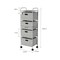 Hastings Home 4 Drawer Rolling Storage Cart on Wheels, Portable Metal Organizer with Fabric Bins for Home, Office 569516AHZ - alternate 3